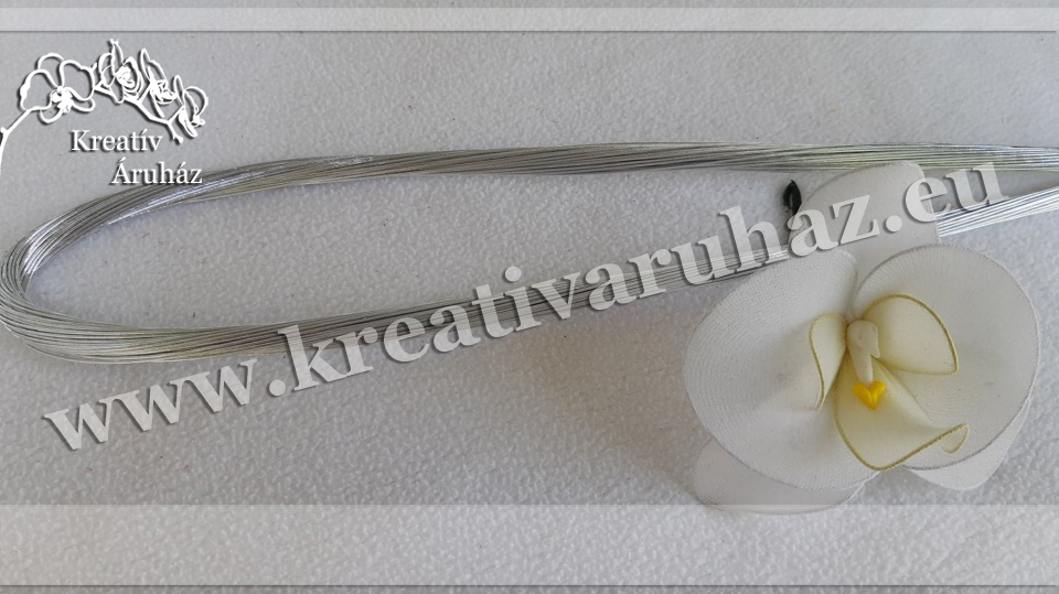 Drót Fényes ezüst vékonyabb kb 70cm. 50 szál/csomó 24G