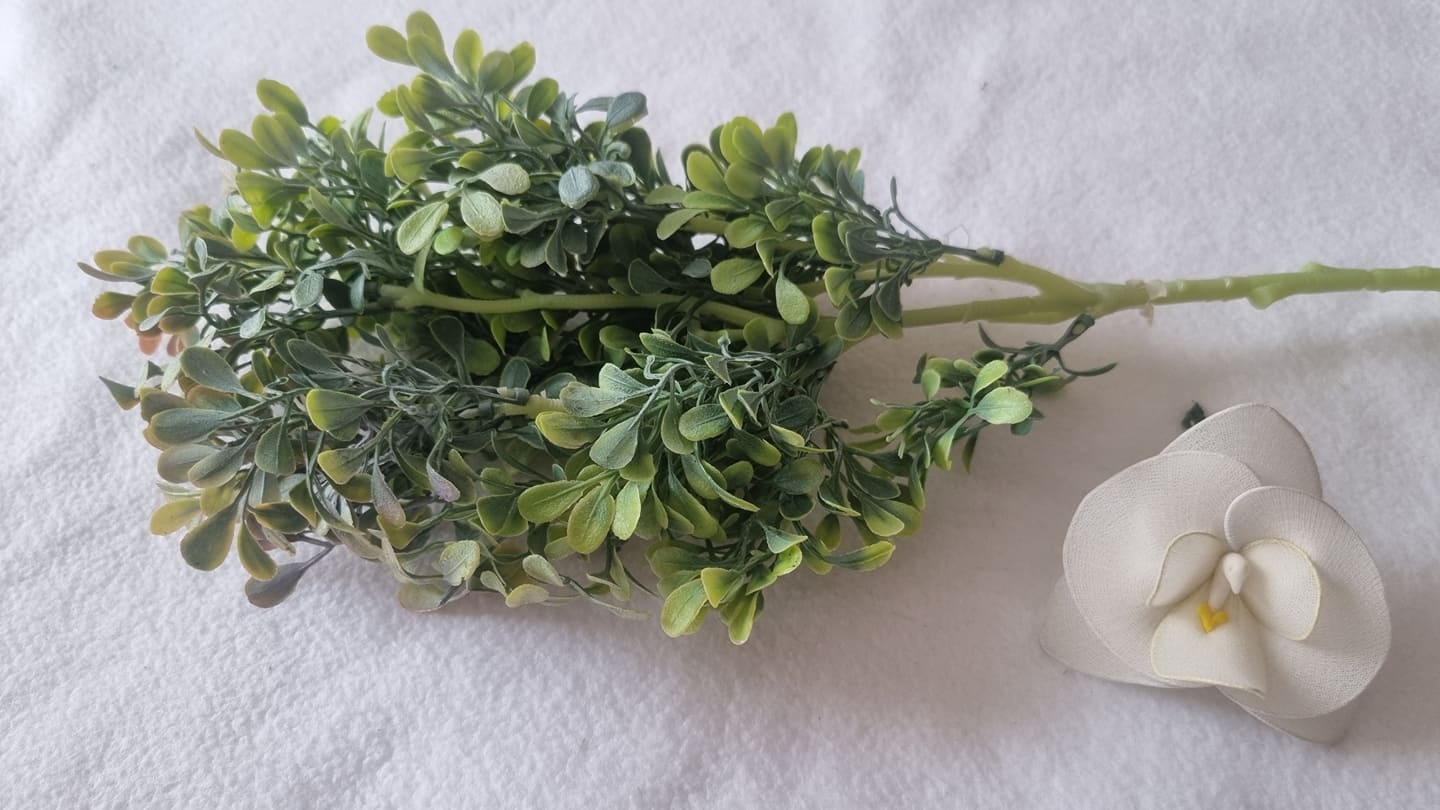 Buxus gally 56 cm rózsaszínes véggel