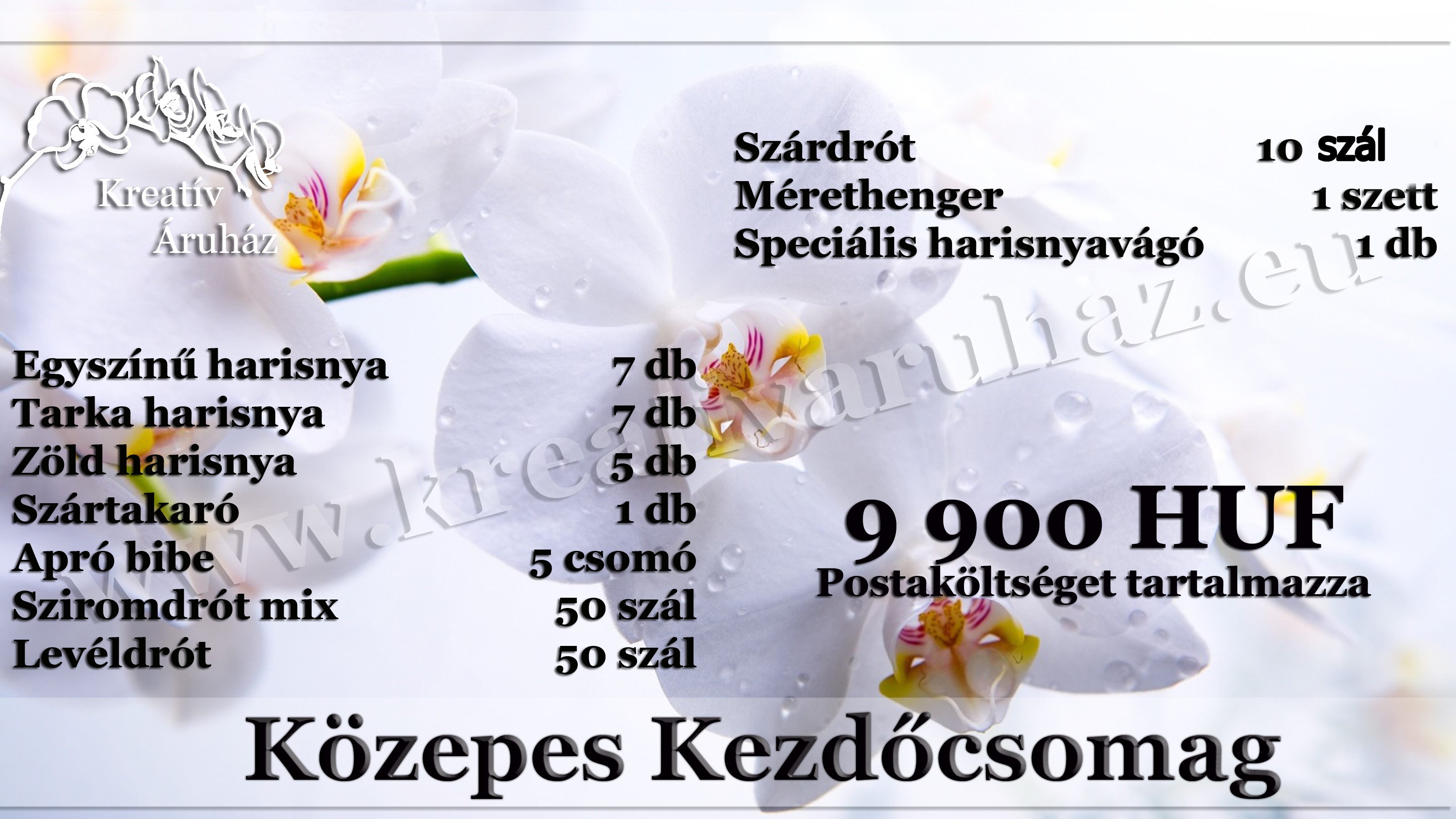 KÖZEPES KEZDŐCSOMAG