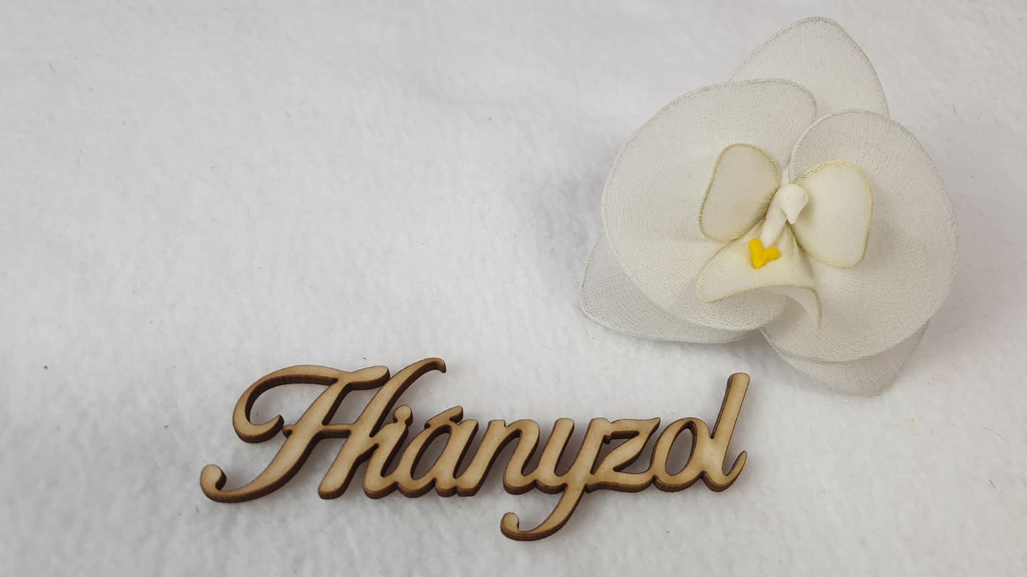 "Hiányzol" felirat 10,5x3 cm