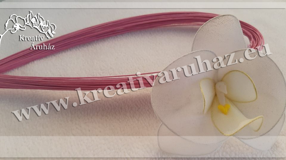 Matt drót Papiros rózsaszín 60 cm Vastagabb, kb 50 szál/csomó  22G