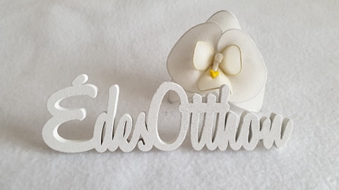 Fa "Édes Otthon" felirat fehér 15cm
