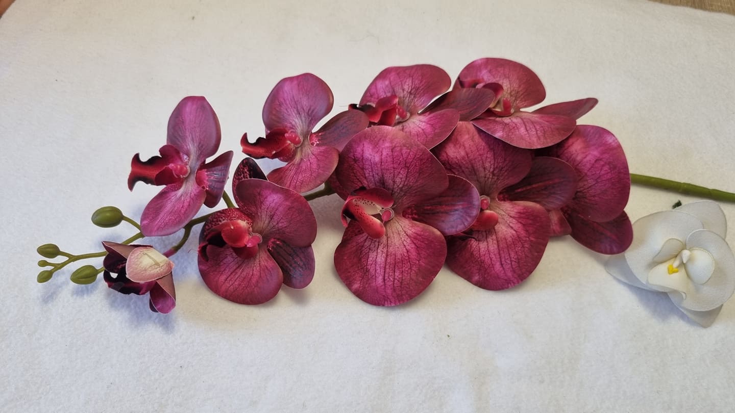 Orchidea gumi ág 92 cm nagy fejű