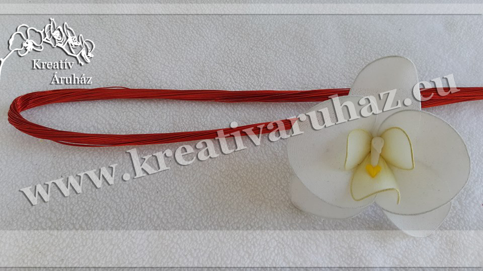 Fényes drót piros vastagabb 80 cm,Kb 50 szál/csomó 22G